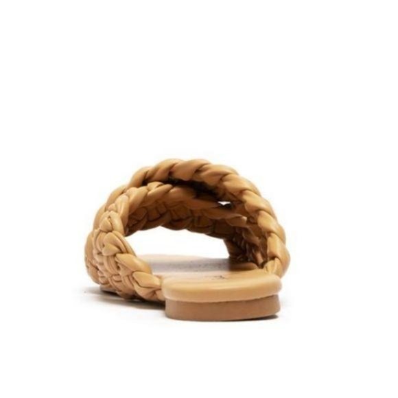 !! NEW !! Braided Slide Sandals in Tan Nude - Picture 4 of 5